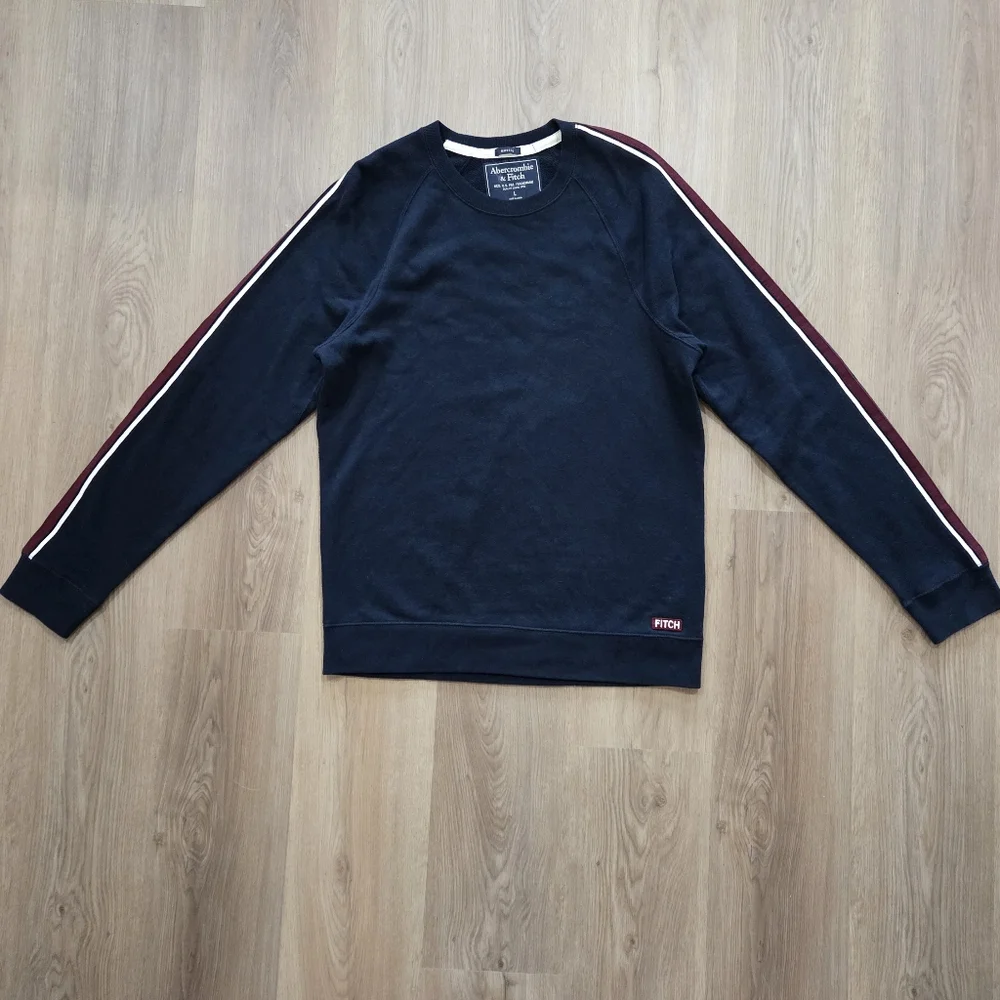 Abercrombie And Fitch Men's Navy Muscle Sweater L Gorp Y2k Preppy Minimalist